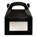 Boxes, Gable & Lunch, Bio Tek 8.50 x 4.75 x 5.50 Inch, Greaseproof Paper, Black, with Window,4 - 25 COUNT