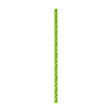 Straws, 7.75 Inch, Paper, Lime Green, with White Polka Dots, Biodegradeable,1 - 100 COUNT