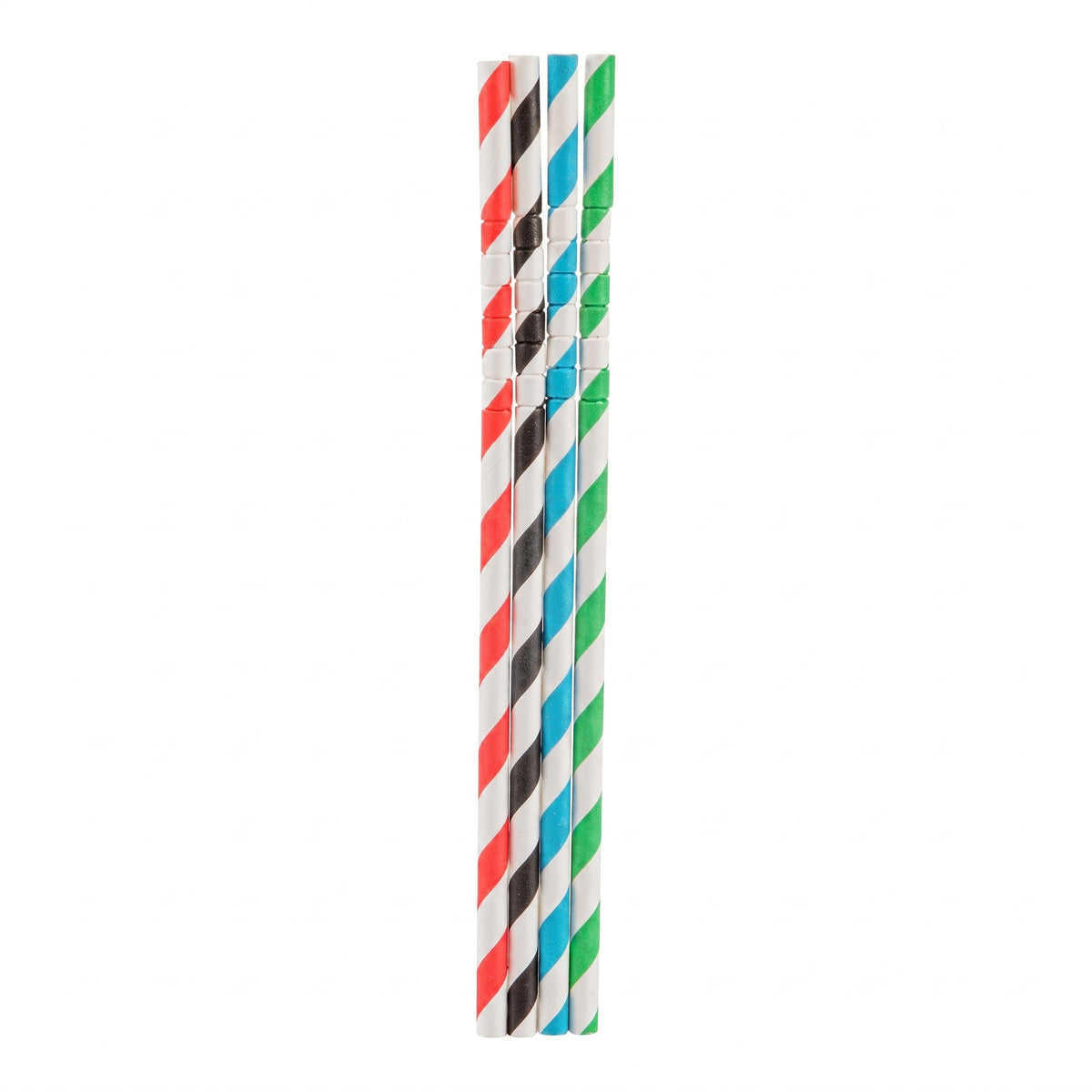 Straws, Bendable, Basic Nature, Paper, Assorted, 7.75 Inch, 6 Millimeter Diameter, Unwrapped,10 - 100 COUNT