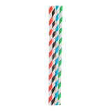 Straws, Bendable, Basic Nature, Paper, Assorted, 7.75 Inch, 6 Millimeter Diameter, Unwrapped,10 - 100 COUNT