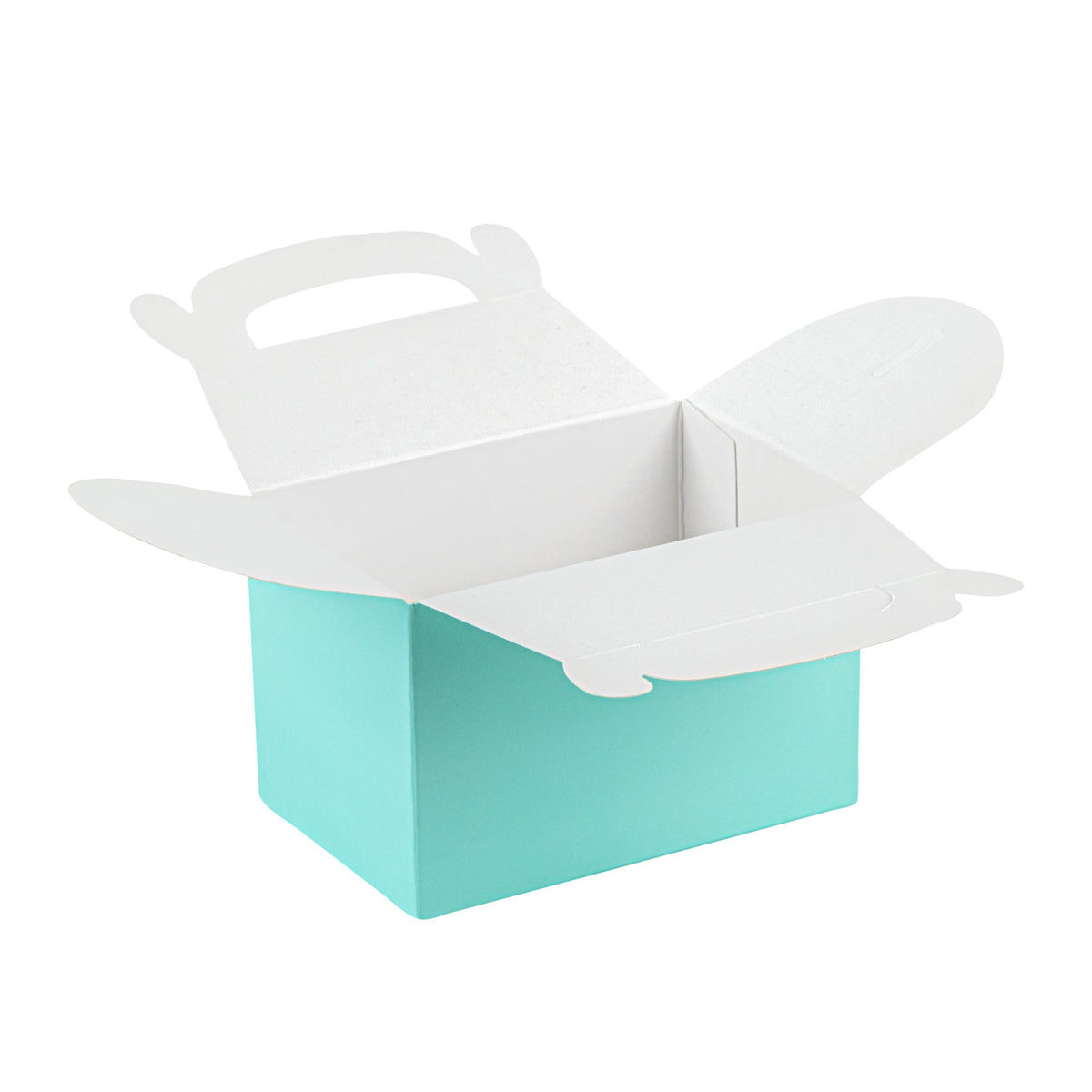 Boxes, Gable & Lunch, Bio Tek 4 x 2.50 x 2.50 Inch, Paper, Turquoise,4 - 25 COUNT