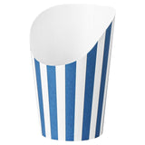Cups, Incline, Bio Tek 12 Ounce, Paper, Blue & White Stripe, Round, 3.50 x 3.50 x 4.75 Inch,100 - 1 COUNT