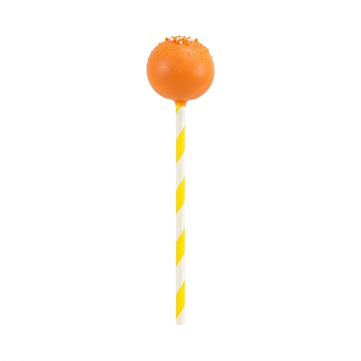 Cake Pop & Lolipop Stick, 6 x 0.16 Inch, Paper, Yellow Spirals,25 - 1 COUNT