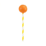 Cake Pop & Lolipop Stick, 6 x 0.16 Inch, Paper, Yellow Spirals,25 - 1 COUNT