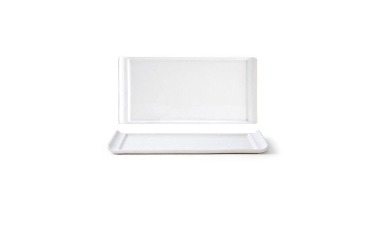 Plates, Nouvelle, 10 x 5 Inch, White, Rectangular,12 - 1 COUNT