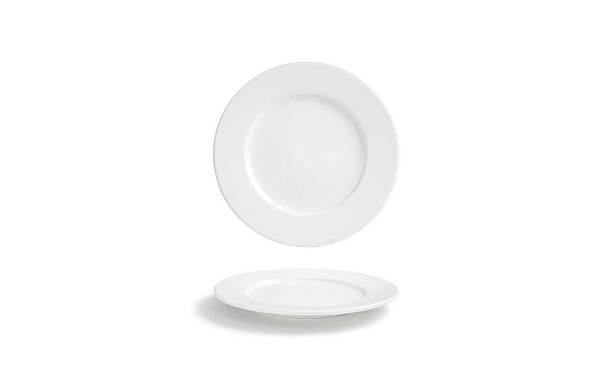 Plates, Monaco, 8.5 Inch, Wide Rim, White, 8.5 Linear Inch,6 - 1 COUNT