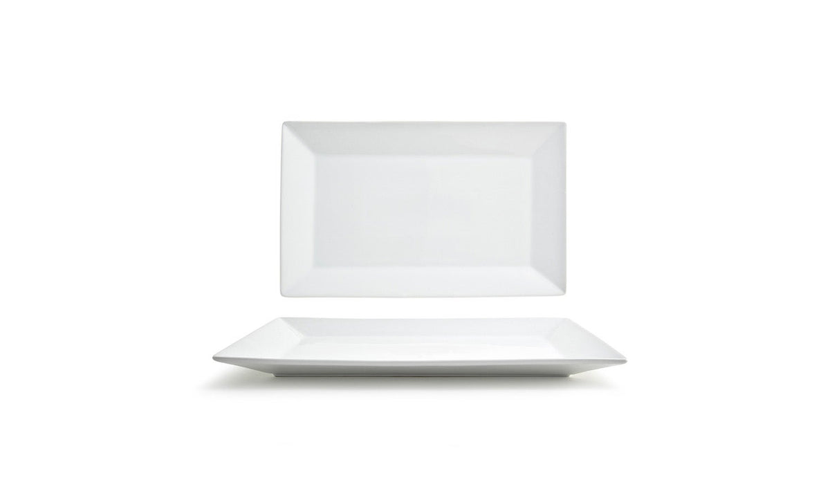 Plates, Kyoto, 14 x 9 Inch, White, Rectangular,6 - 1 COUNT