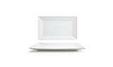 Plates, Kyoto, 14 x 9 Inch, White, Rectangular,6 - 1 COUNT