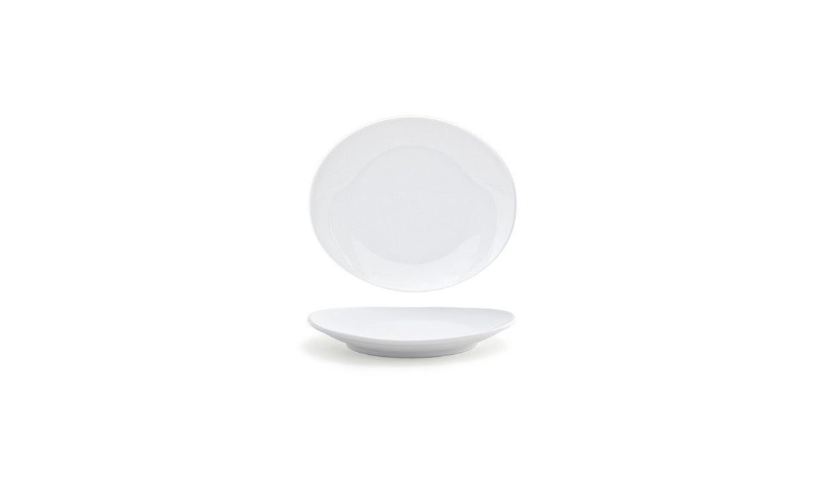 Plates, Ellipse, 6.5 Inch, White, Coupe, 6.5 Linear Inch,12 - 1 COUNT