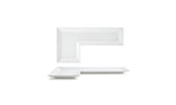 Plate, Puzzle, 13 x 7 x 0.75 Inch, White, L-Shaped,6 - 1 COUNT