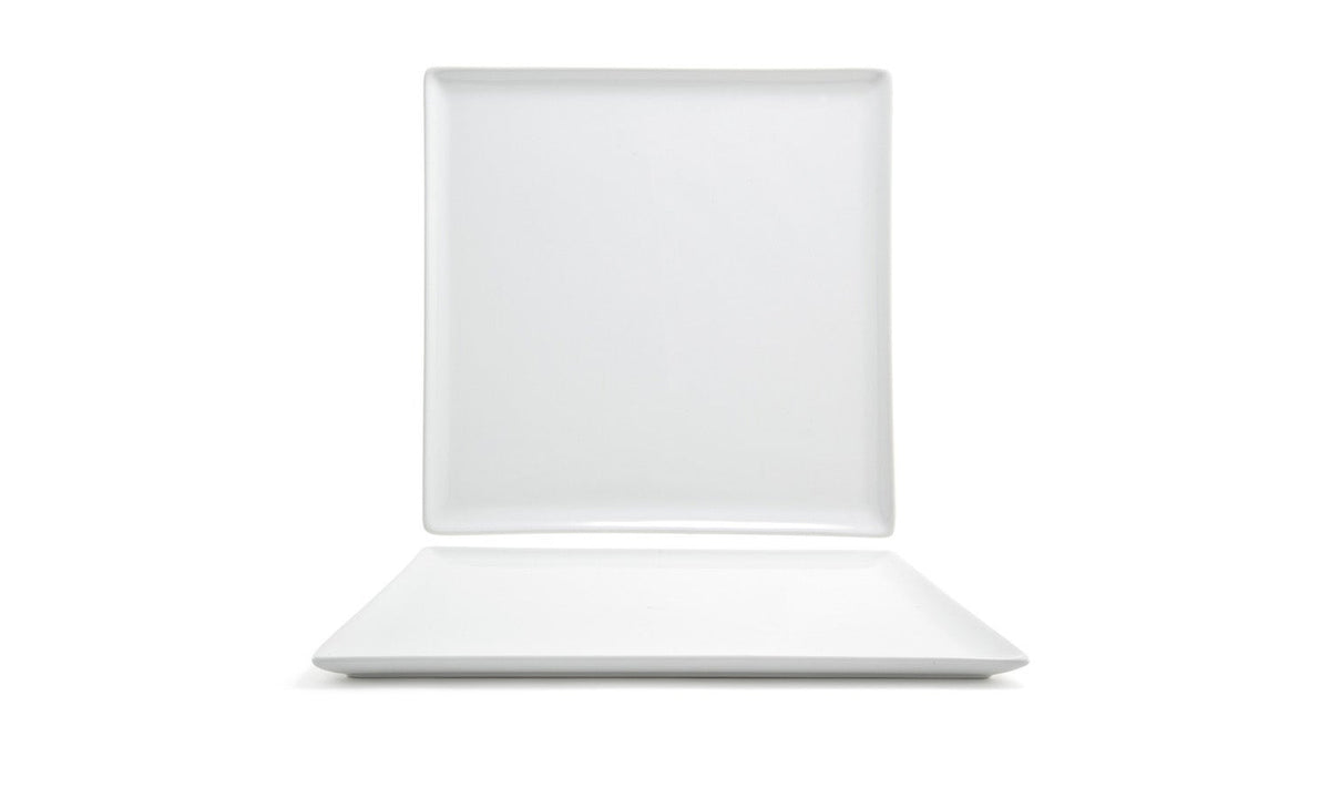 Plates, Mod, 12 Inch, White, Square, 12 Linear Inch,4 - 1 COUNT