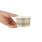 Cups, To-Go, Coppetta 12 Ounce, Paper, Plaid, 4 x 4 x 2.25 Inch,50 - 1 COUNT