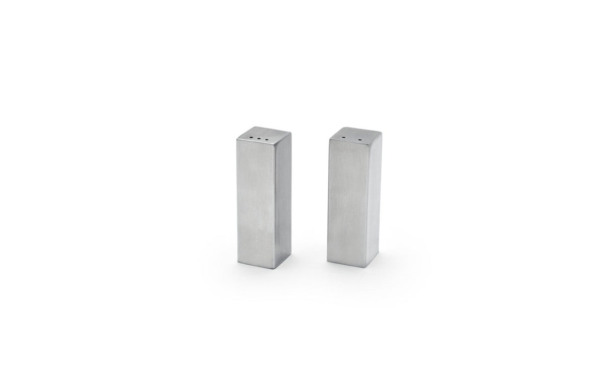 Shaker Sets, Salt & Pepper, 3 Inch, Brushed Silver, Stainless Steel,6 - 1 COUNT