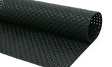 Placemats, Basketweave 16 x 12 Inch, Black, Vinyl,12 - 1 COUNT