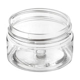 Jars, Candy & Snack, RW Base 1 Ounce, Clear, Plastic, with Black Aluminum Lid, Round, 2 x 2 x 1.25 Inch,100 - 1 COUNT