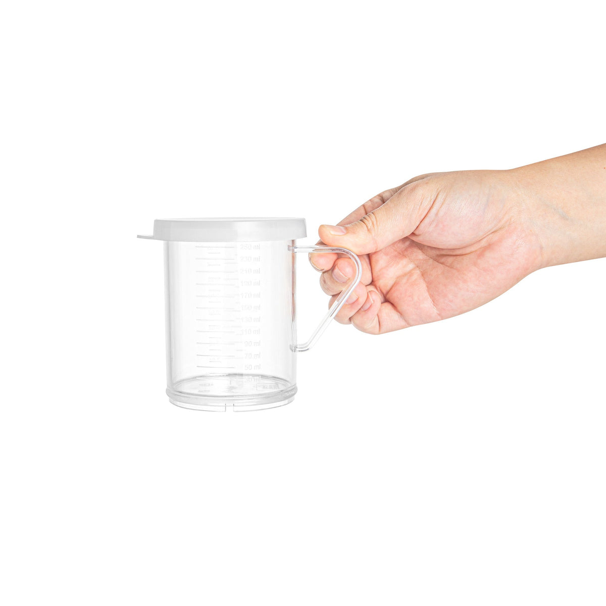Shaker, Spice, 10 Ounce, Dredge, Clear, Polycarbonate, with White Solid Lid,1 - 10 OUNCE