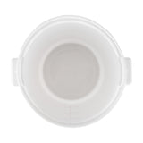 Containers, Food Storage, Met Lux 8 Quart, Round, White, 8.75 x 8.75 x 10.75 Inch, with Red Volume Markers,1 - 1 EACH