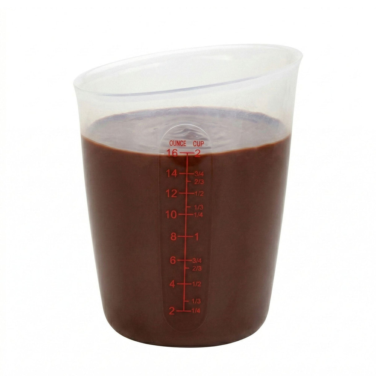 Cup, Measuring, 2 Cup, White Silicone, with Red Graduations,1 - 1 EACH