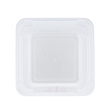 Containers, Food Storage, Met Lux 6 Quart, Square, Translucent, 9 x 9 x 7.50 Inch, with Red Volume Markers,10 - 1 EACH