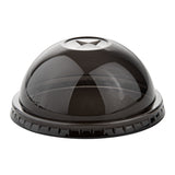 Lids, Dome, Zero Waste, Plastic, Black, 3.50 x 3.50 x 1.75 Inch, Round, for 12/16/24 Ounce Cups, PLA,10 - 100 COUNT