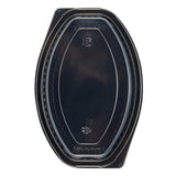 Containers, Food, RW Base 16 Ounce, Microwavable Plastic, Black, 8 x 5.50 x 2.25 Inch, Oval, Includes Clear Lid,50 - 1 COUNT