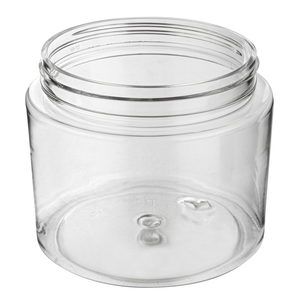 Jars, Candy & Snack, RW Base 16 Ounce, Plastic, Clear, with Black Plastic Lid, 3.75 x 3.75 x 3 Inch,10 - 1 EACH