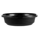 Bowls, Serving, Cater Tek 68 Ounce, Microwavable Plastic, Black, 9.75 x 9.75 x 3 Inch, includes Clear Lid,4 - 25 COUNT