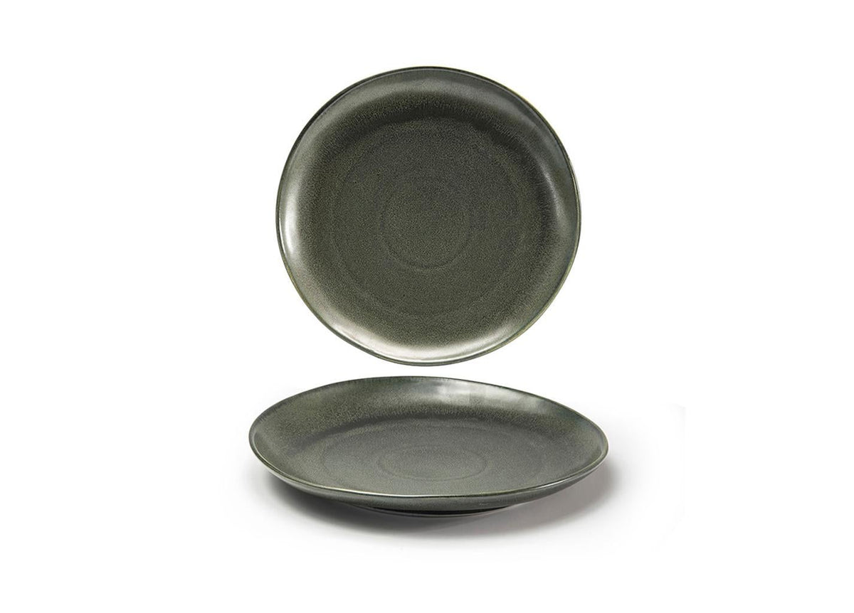 Plates, Porcelain, 11 Inch, Sage, Round,6 - 1 COUNT