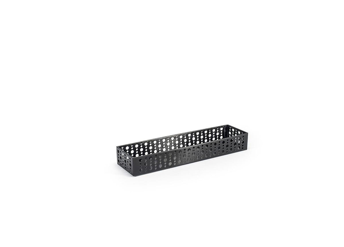 Baskets, Dots, 11 x 2.75 Inch, Silver, Brushed Stainless Steel,6 - 1 COUNT