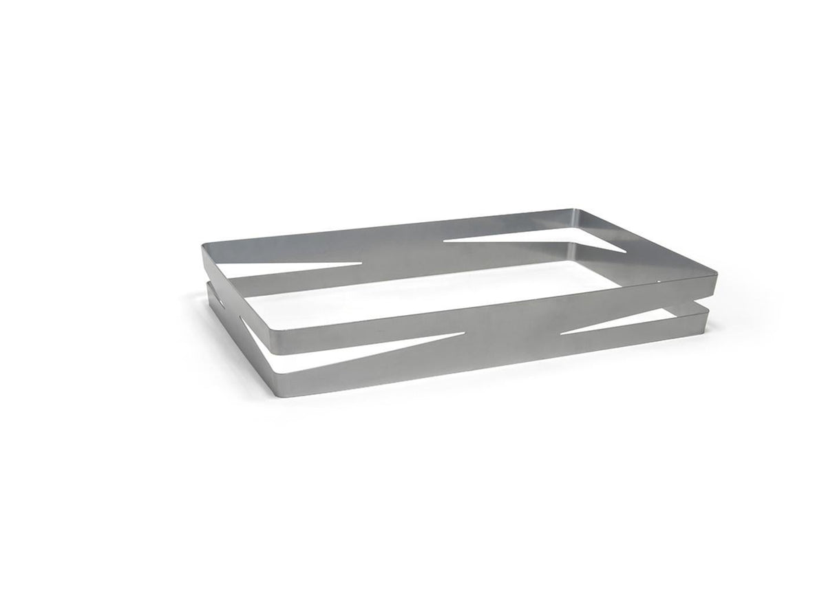 Organizer, Shallow, 12 x 2.75 Inch Full-Size, Zig Zag, Silver, Metal,2 - 1 COUNT