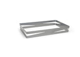 Organizer, Shallow, 12 x 2.75 Inch Full-Size, Zig Zag, Silver, Metal,2 - 1 COUNT