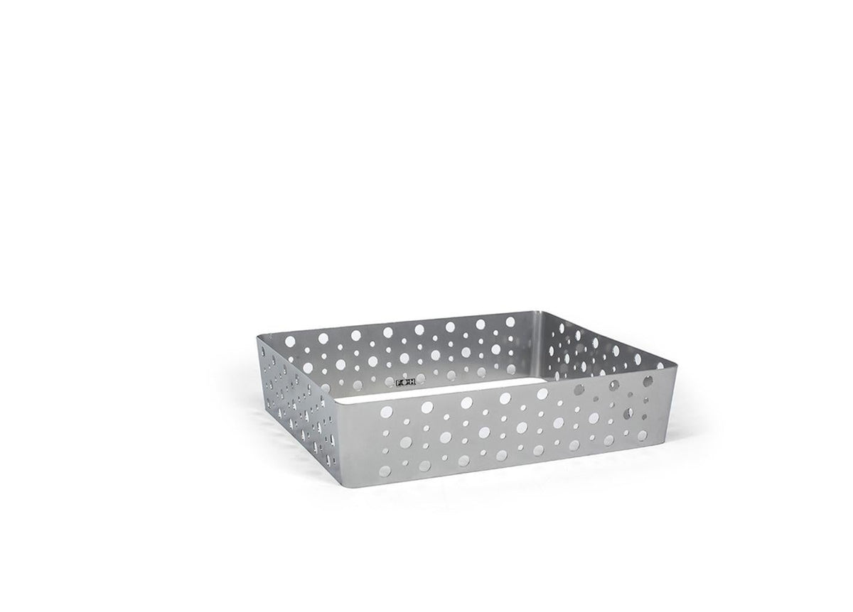Organizer, Shallow, 12.25 x 9.5 x 2.75 Inch, Half-Size Dots, Silver, Metal,2 - 1 EACH