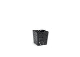 Organizer, Deep, 6.25 x 5.5 x 6 Inch, Small Dots, Matte Black, Metal,4 - 1 COUNT