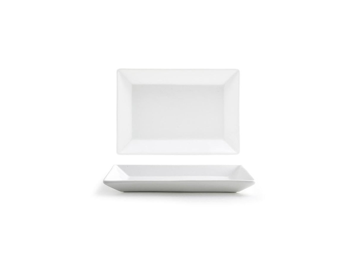 Plates, 7 x 5 Inch, White, Rectangular,12 - 1 EACH