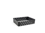 Organizer, Shallow, 12.25 x 9.5 x 2.75 Inch, Half-Size Dots, Matte Black, Metal,2 - 1 EACH