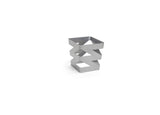 Organizer, Deep, 5.5 x 6 Inch, Zig Zag, Silver, Metal,4 - 1 COUNT