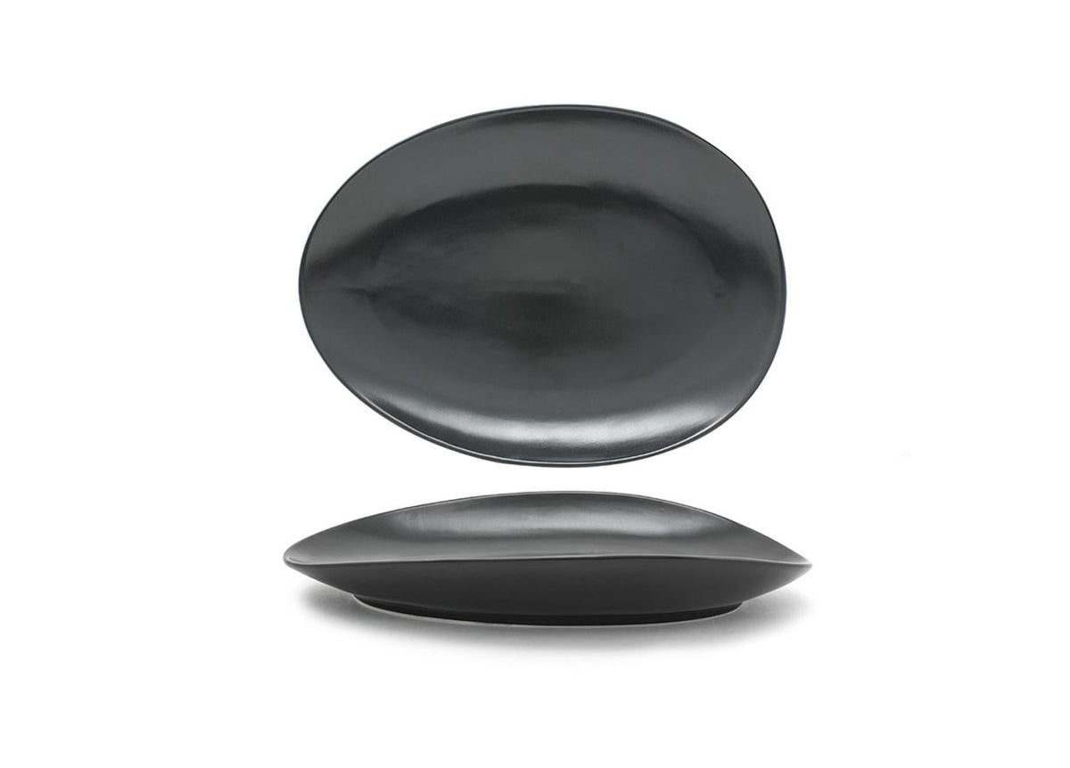 Plates, Porcelain, 12 Inch, Mussel, Oval,2 - 1 COUNT