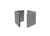 Riser Set, L-Shaped, 9 Inch, 2-Piece, Smoke, Bamboo,2 - 2 COUNT