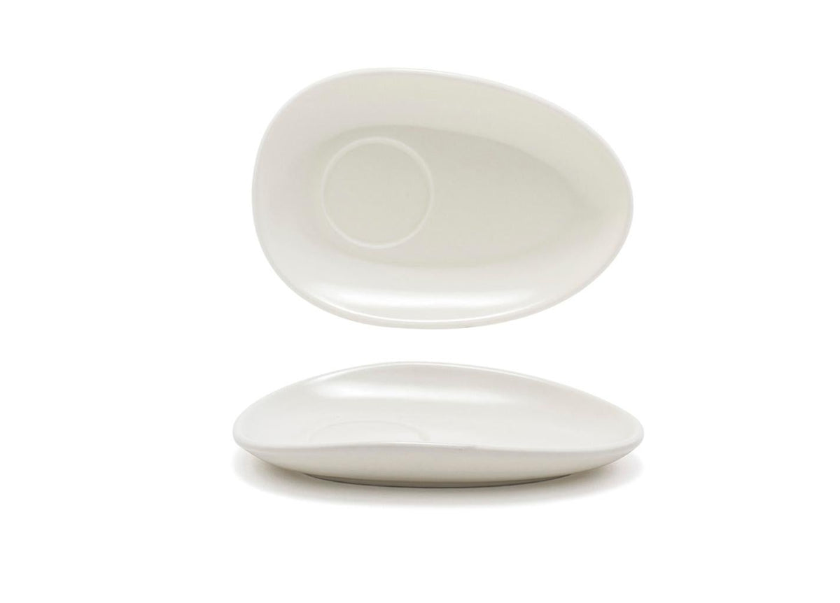 Saucers, Porcelain, 7 Inch, Scallop, Oval,12 - 1 EACH