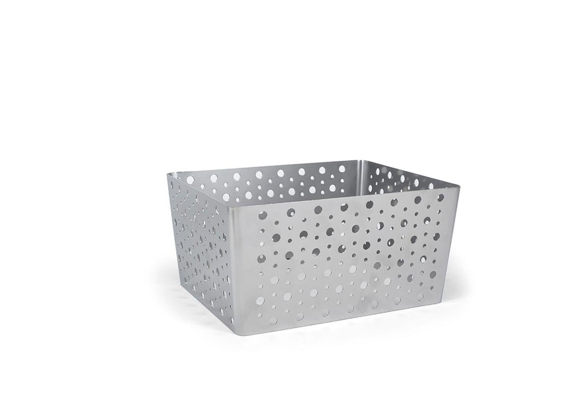 Organizer, Deep, 12.25 x 9.5 x 6 Inch, Half-Size Dots, Silver, Metal,2 - 1 EACH
