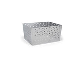 Organizer, Deep, 12.25 x 9.5 x 6 Inch, Half-Size Dots, Silver, Metal,2 - 1 EACH