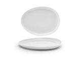 Plates, Low, Porcelain, 13 Inch, White, Oval,2 - 1 COUNT