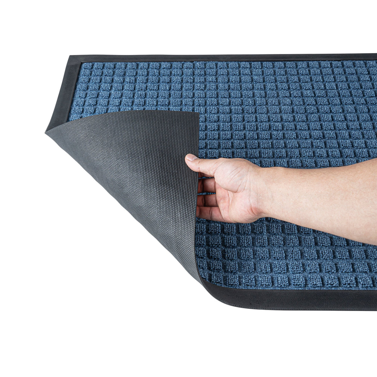 Floor Mat, Carpet, Comfy Feet, Heavy Duty, Light Blue, 36 x 24 Inch, Waffle, Polypropylene,1 - 1 EACH