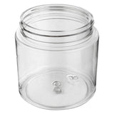 Jars, Candy & Snack, RW Base 8 Ounce, Clear, Plastic, with Black Aluminum Lid, Round, 3 x 3 x 3 Inch,100 - 1 EACH