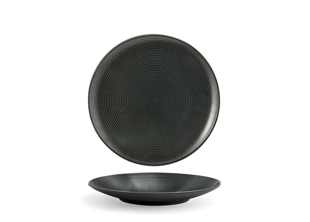 Plates, Porcelain, 9.5 Inch, Ink, Round,6 - 1 COUNT