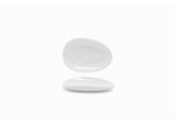 Saucers, Porcelain, 5 Inch, White, Oval,12 - 1 EACH