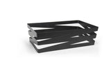 Organizer, Deep, 12 x 6 Inch Full-Size, Zig Zag, Matte Black, Metal,2 - 1 COUNT