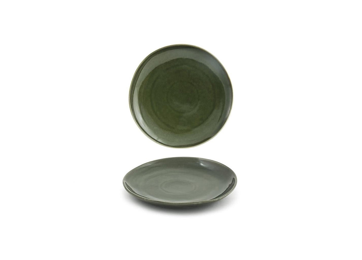 Plates, Porcelain, 6 Inch, Leek, Round,12 - 1 EACH