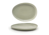 Plates, Low, Porcelain, 13 Inch, Pumice, Oval,2 - 1 COUNT