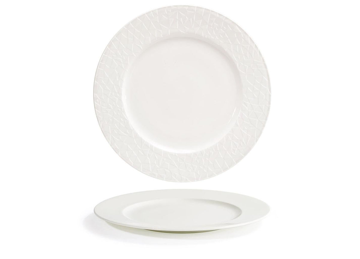 Plates, Facet, 11.5 Inch, White, Round,4 - 1 COUNT
